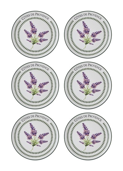 The Mia Provence Lavanta Pasta Tabağı 6lı Set 19 cm PRC002