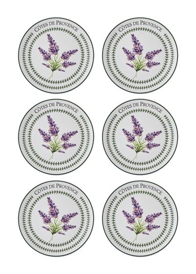 The Mia Provence Lavanta Pasta Tabağı 6lı Set 19 cm PRC002