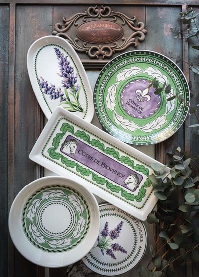 The Mia Provence Lavanta Pasta Tabağı 6lı Set 19 cm PRC002