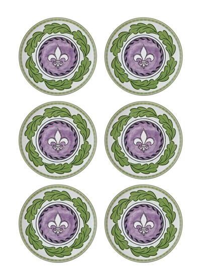 The Mia Provence Lavanta Pasta Tabağı 6lı Set 19 cm PRC001