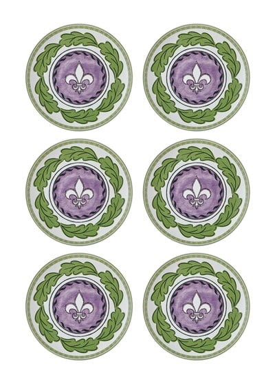 The Mia Provence Lavanta Pasta Tabağı 6lı Set 19 cm PRC001