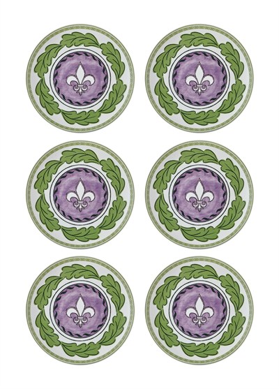 The Mia Provence Lavanta Pasta Tabağı 6lı Set 19 cm PRC001