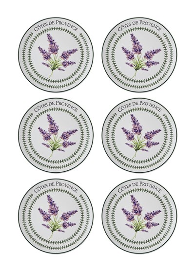The Mia Provence Lavanta Pasta Tabağı 6lı Set 19 cm PRC002
