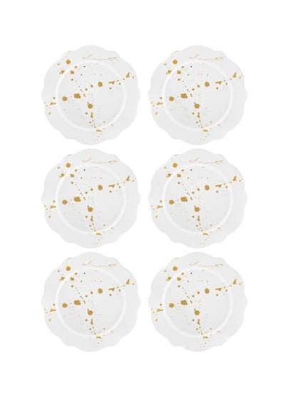The Mia Splash Pasta Tabağı 6 Parça 21 Cm