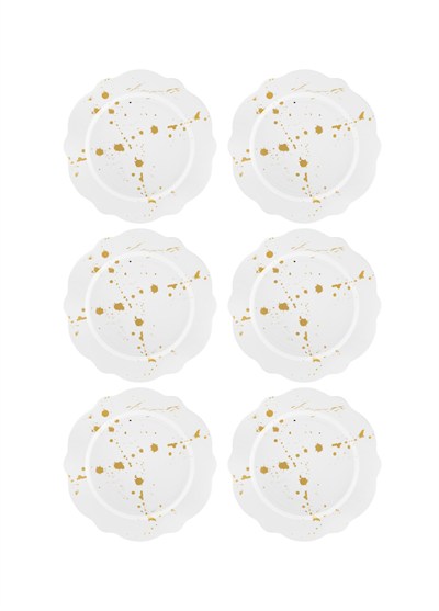The Mia Splash Pasta Tabağı 6 Parça 21 Cm