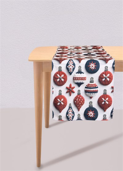 The Mia Modern Figür Desenli Runner 45x140 Cm Beyaz