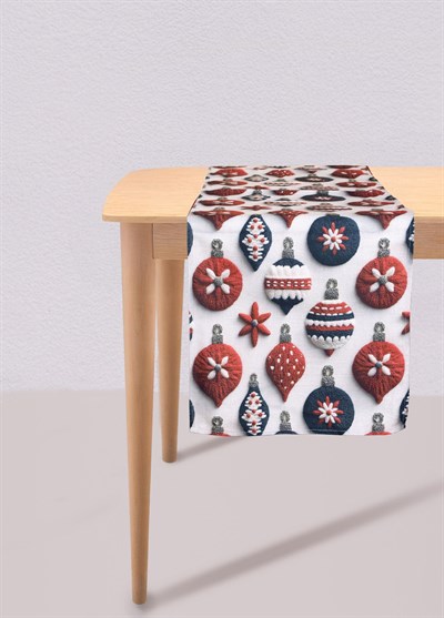 The Mia Modern Figür Desenli Runner 45x140 Cm Beyaz