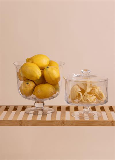 The Mia Ayaklı Cam Saklama Kabı 20 Cm