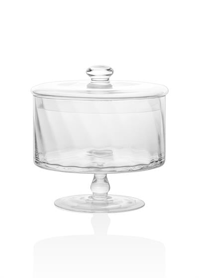 The Mia Ayaklı Cam Saklama Kabı 20 Cm