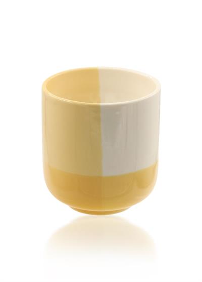 The Mia Porselen Saksı Sarı 9x10 cm