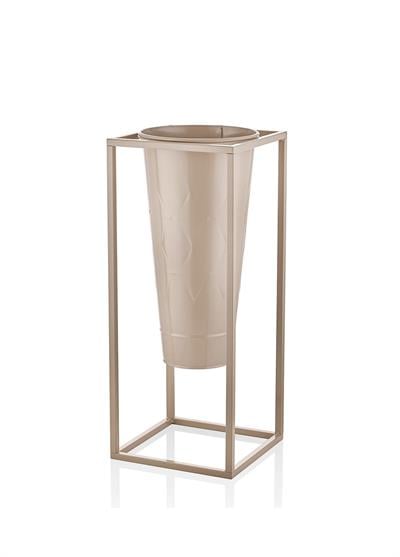 The Mia Prizma Vazo Saksı Karamel 70x30x30 cm