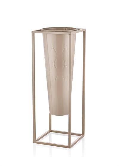 The Mia Prizma Vazo Saksı Karamel 80x30x30 cm