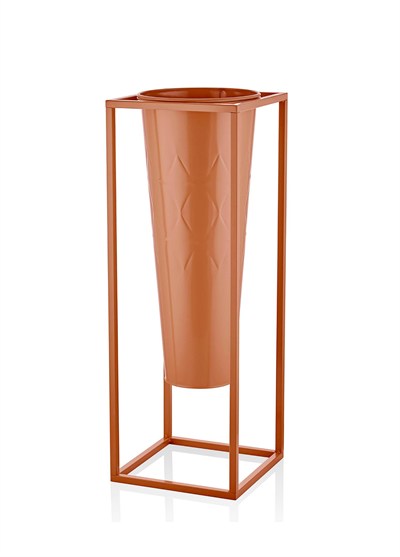 The Mia Prizma Vazo Saksı Terracota 80x30x30 cm