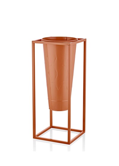 The Mia Prizma Vazo Saksı Terracota 70x30x30 cm