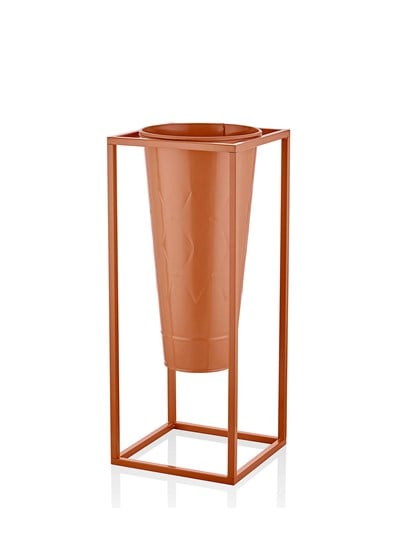 The Mia Prizma Vazo Saksı Terracota 70x30x30 cm