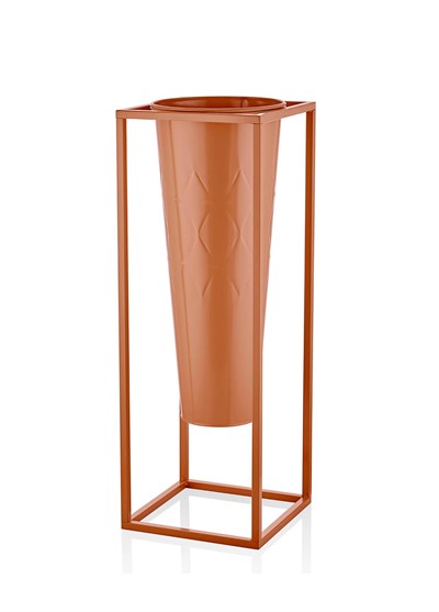 The Mia Prizma Vazo Saksı Terracota 80x30x30 cm