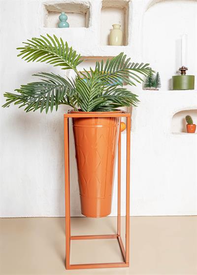 The Mia Prizma Vazo Saksı Terracota 70x30x30 cm
