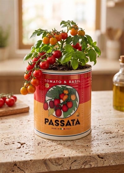 The Mia Retro Metal Saksı Passata 17 x 20 cm
