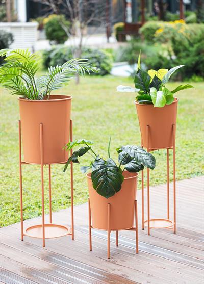 The Mia Suelo Vazo Saksı Terracota 35x35x93 cm