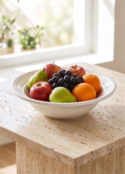 The Mia Grande Salata Kasesi Beyaz 22 cm