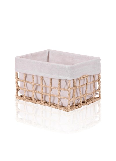 The Mia Braid Hasır Organizer Sepet Naturel 26x18x16 cm