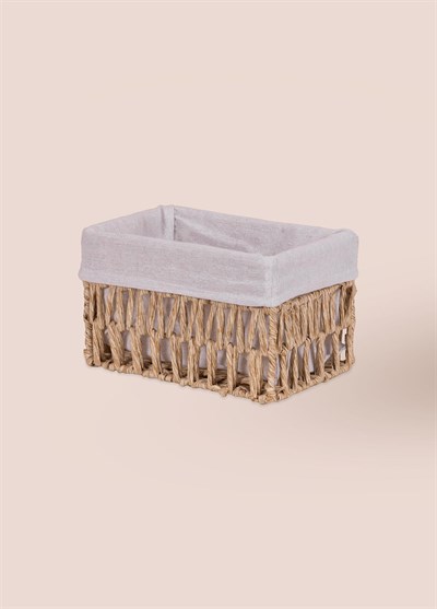 The Mia Cesta Hasır Organizer Sepet Naturel 22x14x13 cm