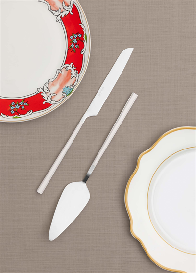 The Mia Bianco Pasta Servis Takımı Gümüş 2 Parça CKB0249