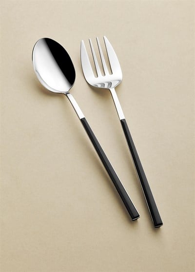 The Mia Bianco Salata Servis Takımı Gümüş 2 Parça CKB0224