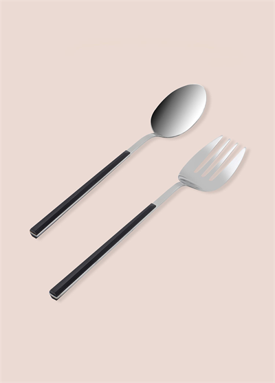 The Mia Bianco Salata Servis Takımı Gümüş 2 Parça CKB0224