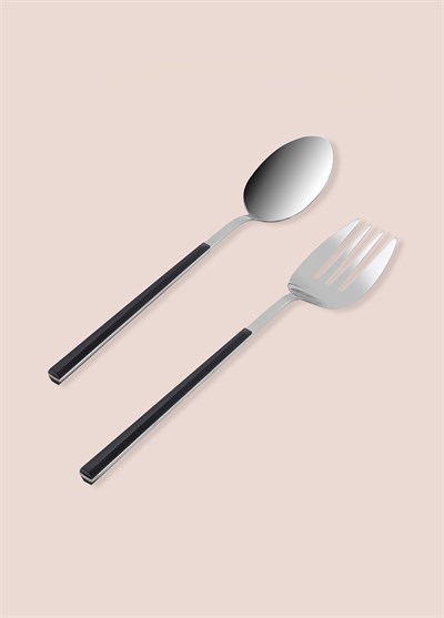 The Mia Bianco Salata Servis Takımı Gümüş 2 Parça CKB0224