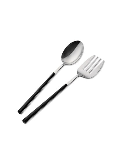 The Mia Bianco Salata Servis Takımı Gümüş 2 Parça CKB0224