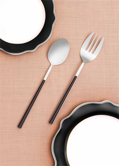 The Mia Bianco Salata Servis Takımı Gümüş 2 Parça CKB0224