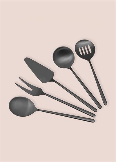 The Mia Giallo Servis Seti Siyah 5 Parça