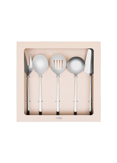 The Mia Giallo Servis Seti Gümüş 5 Parça