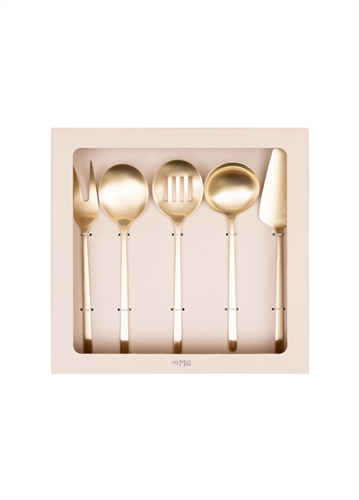 The Mia Giallo Servis Seti Şampanya Gold 5 Parça