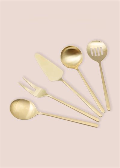 The Mia Giallo Servis Seti Şampanya Gold 5 Parça