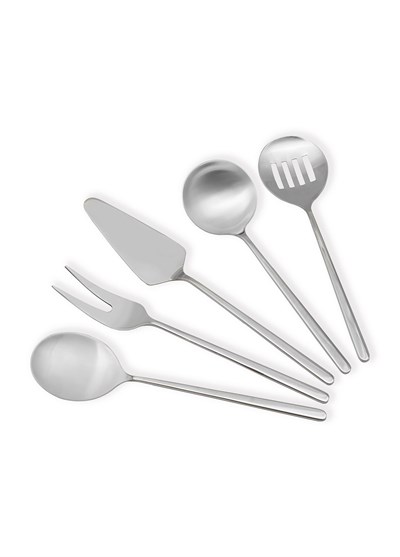 The Mia Giallo Servis Seti Gümüş 5 Parça