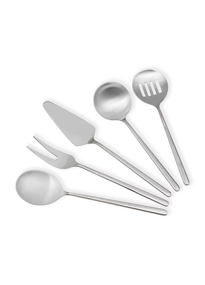 The Mia Giallo Servis Seti Gümüş 5 Parça