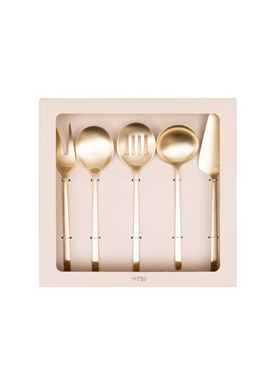 The Mia Giallo Servis Seti Şampanya Gold 5 Parça