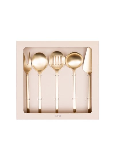 The Mia Giallo Servis Seti Şampanya Gold 5 Parça