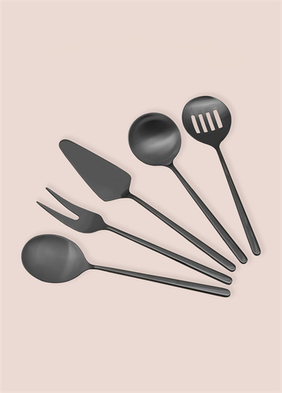 The Mia Giallo Servis Seti Siyah 5 Parça