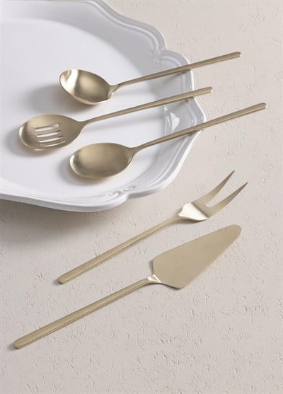 The Mia Giallo Servis Seti Şampanya Gold 5 Parça