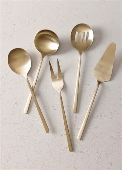 The Mia Giallo Servis Seti Şampanya Gold 5 Parça