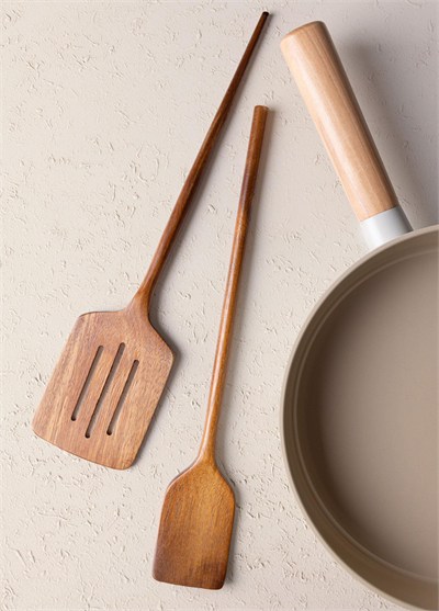 The Mia Natura Akasya Delikli Spatula 35x8 cm