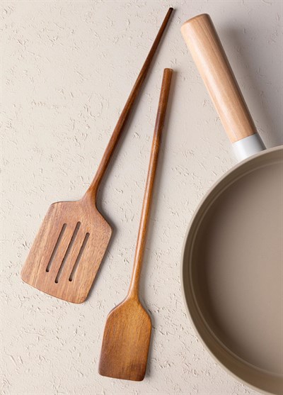 The Mia Natura Akasya Delikli Spatula 35x8 cm