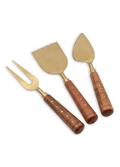 The Mia Wood Peynir Servis Takımı 3 Parça