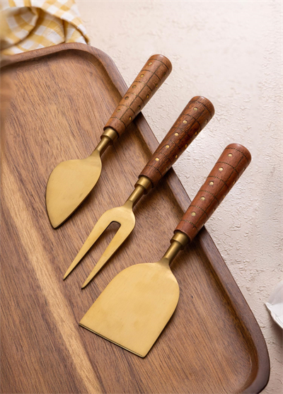 The Mia Wood Peynir Servis Takımı 3 Parça