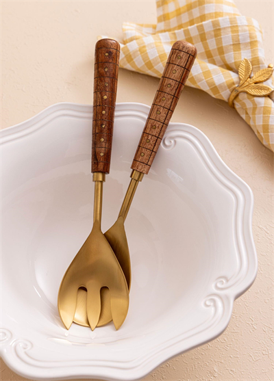 The Mia Wood Salata Servis Takımı 2 Parça