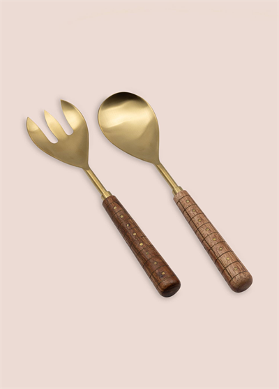 The Mia Wood Salata Servis Takımı 2 Parça