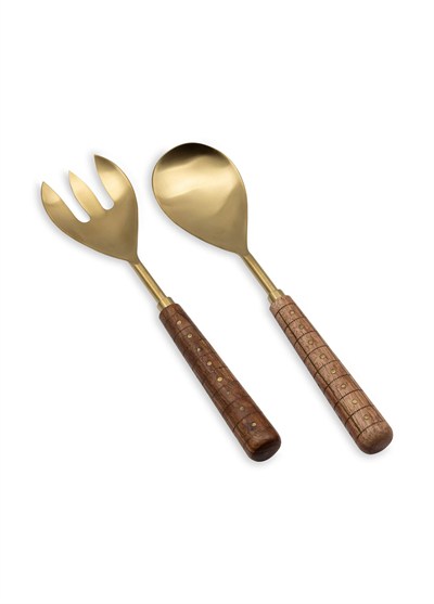 The Mia Wood Salata Servis Takımı 2 Parça
